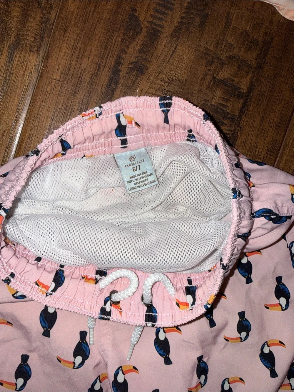 Class Club 5-Pack Boys' Swim Trunks. Size 6/7.